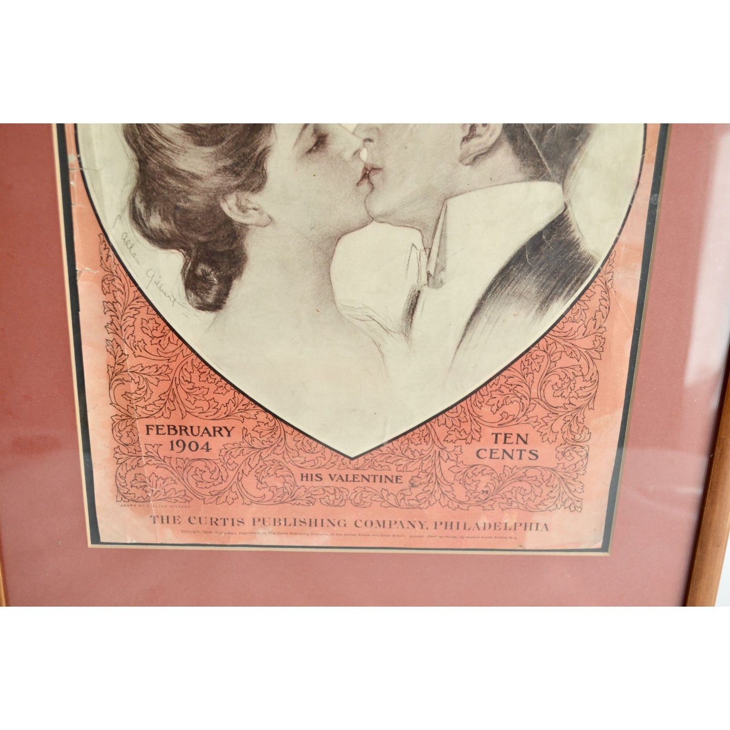 1904 Ladie's Home Journal February Front Cover Antique Framed