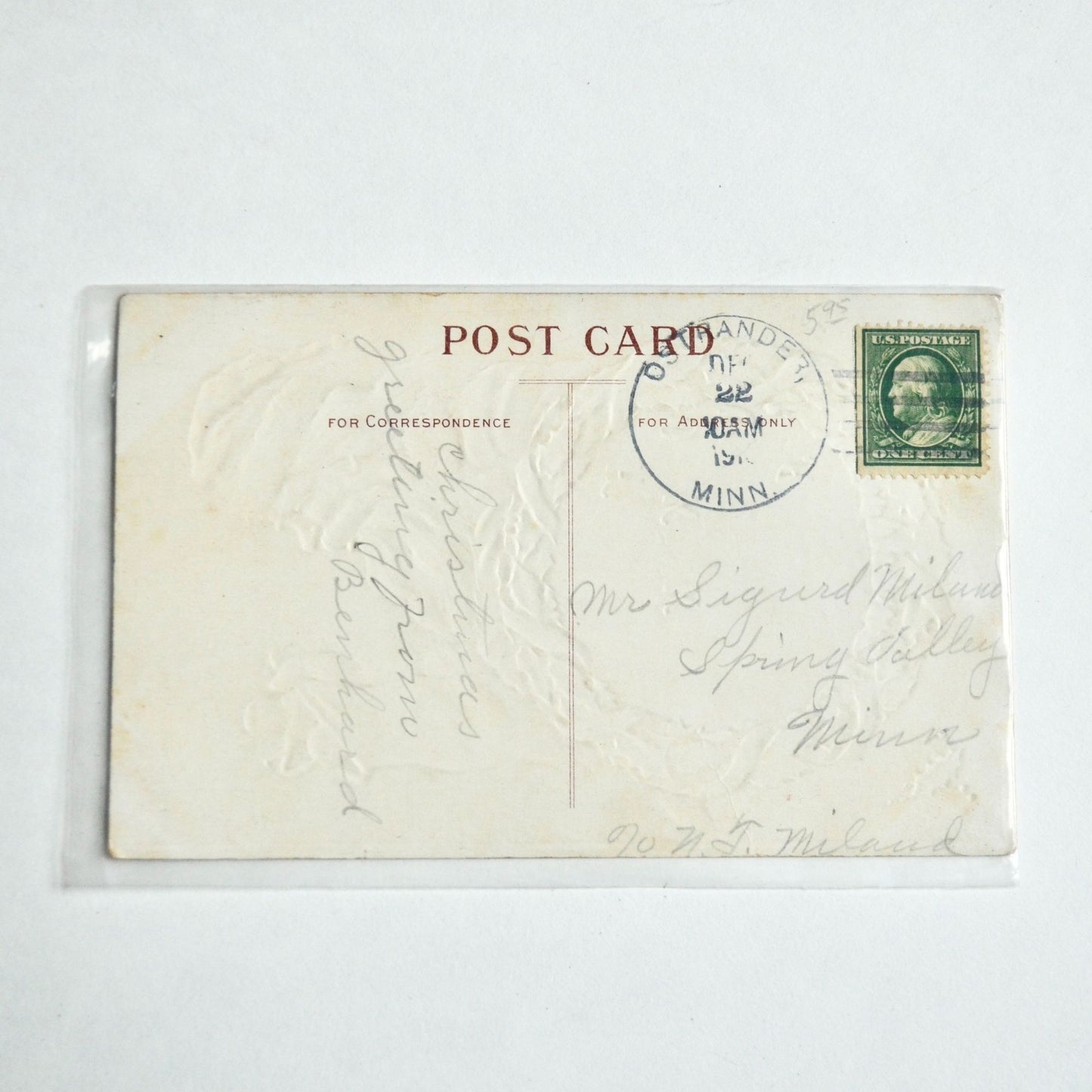 Antique Early 1900s Christmas Postcard Kris Kringle