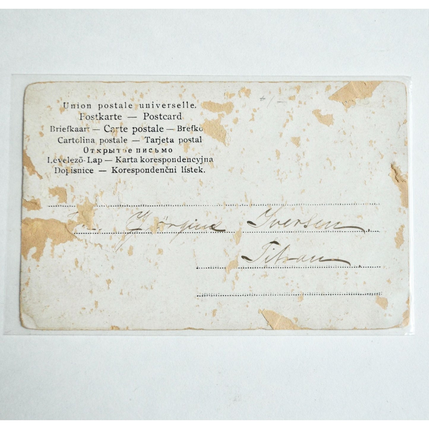 Vintage UPU Era Early 1900s Angel Postcard Russian?