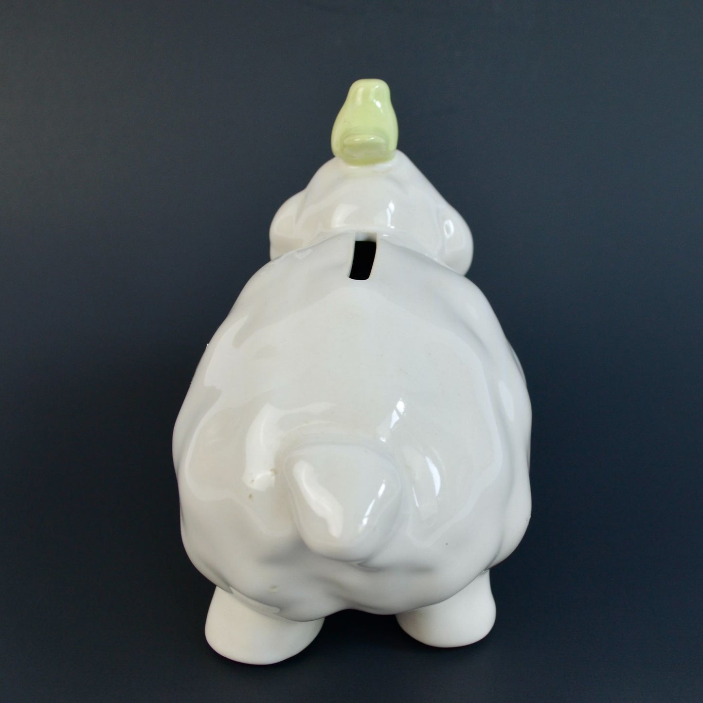 Pottery Barn Kids Sheep Lamb Piggy Bank White Ceramic READ