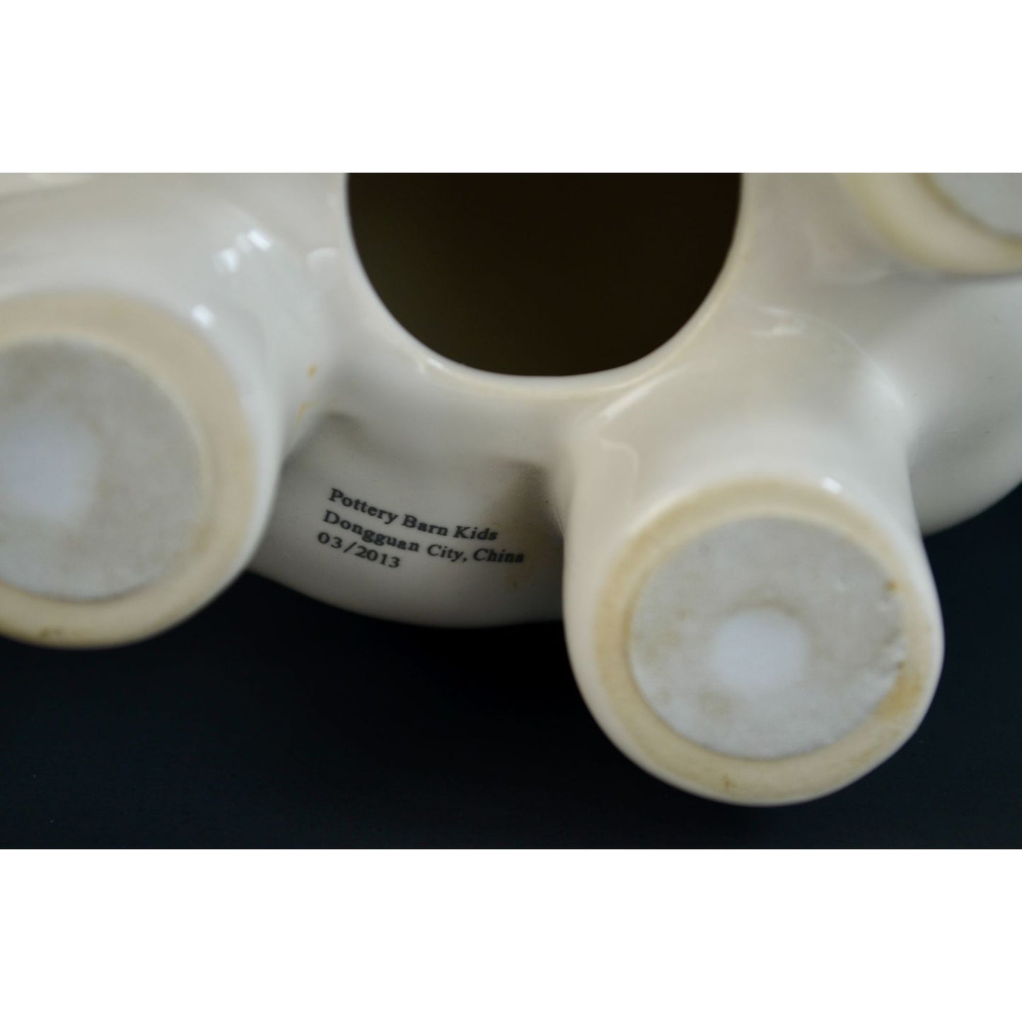 Pottery Barn Kids Sheep Lamb Piggy Bank White Ceramic READ