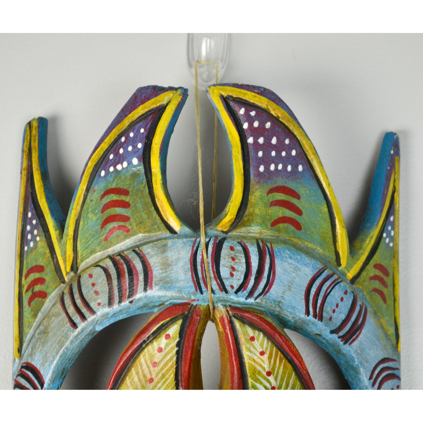 Handpainted Carved Wooden Mask Sun Colorful Mexico?