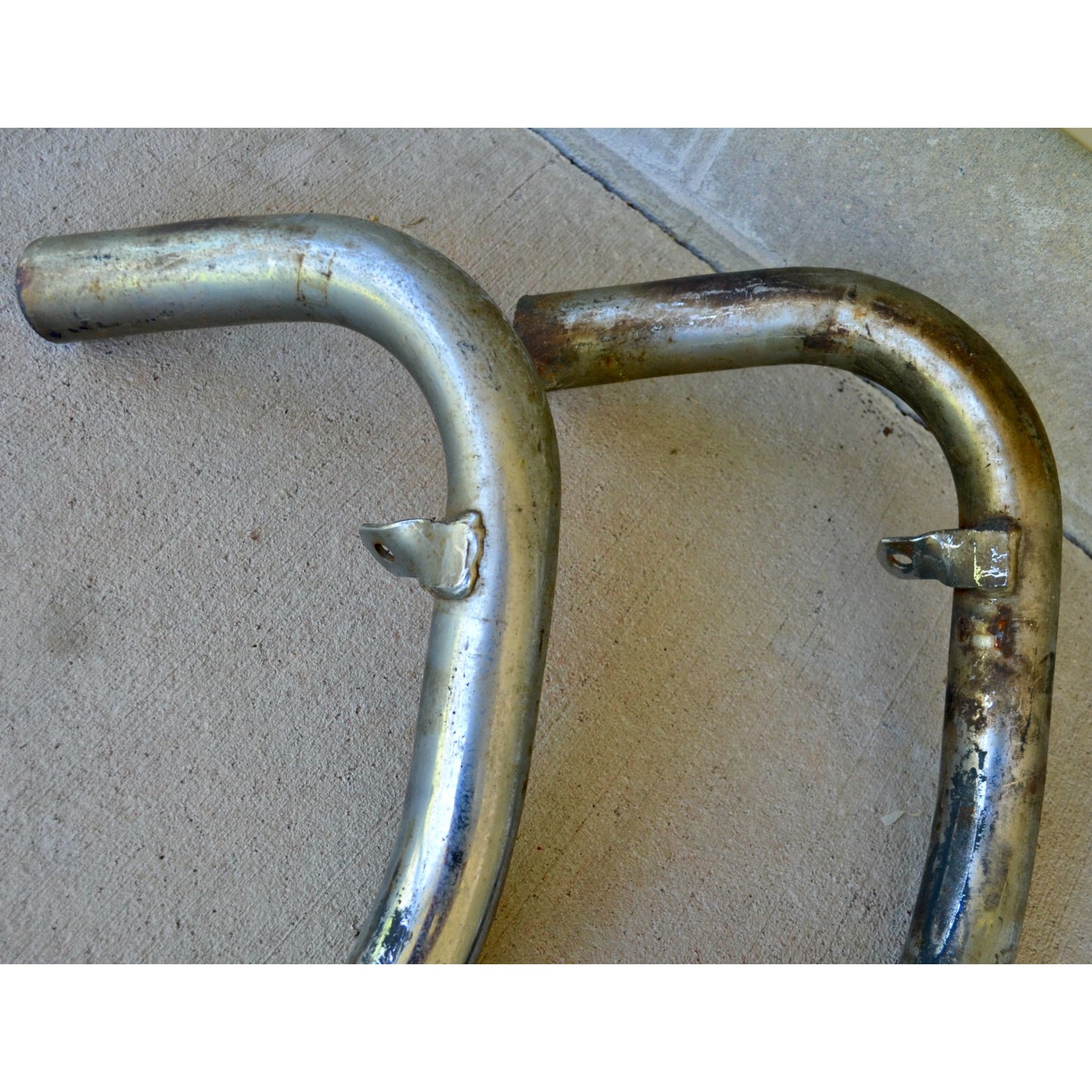 Vintage Motorcycle Exhaust Pipes Headers Chopper Harley Davidson