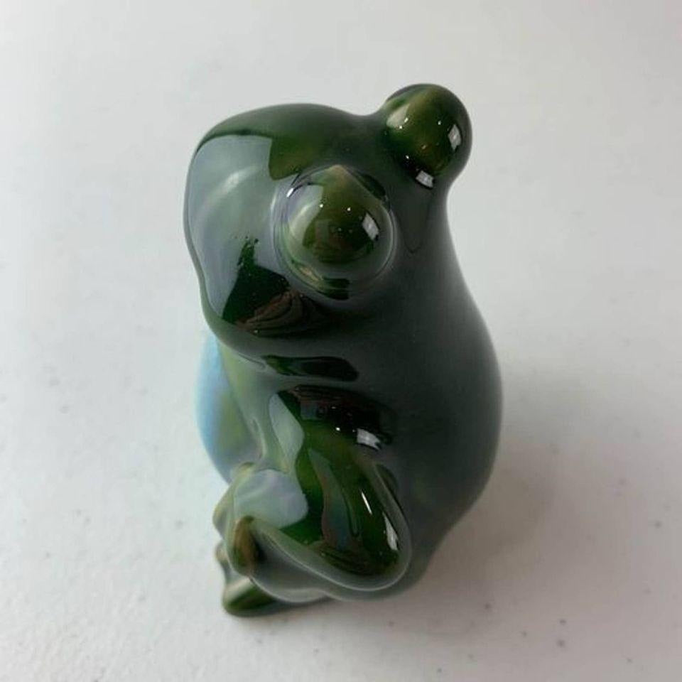 New Green Glazed Garden Frog