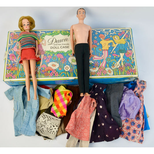 Mattel Dawn and her Friends Doll Case WITH DOLLS Clothing And Accessories
