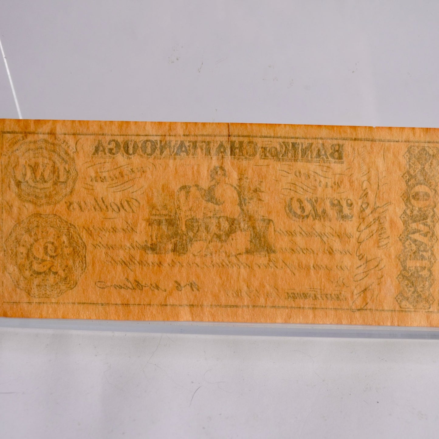 Bank of Chattanooga $2 Confederate Bill Reproduction 1863