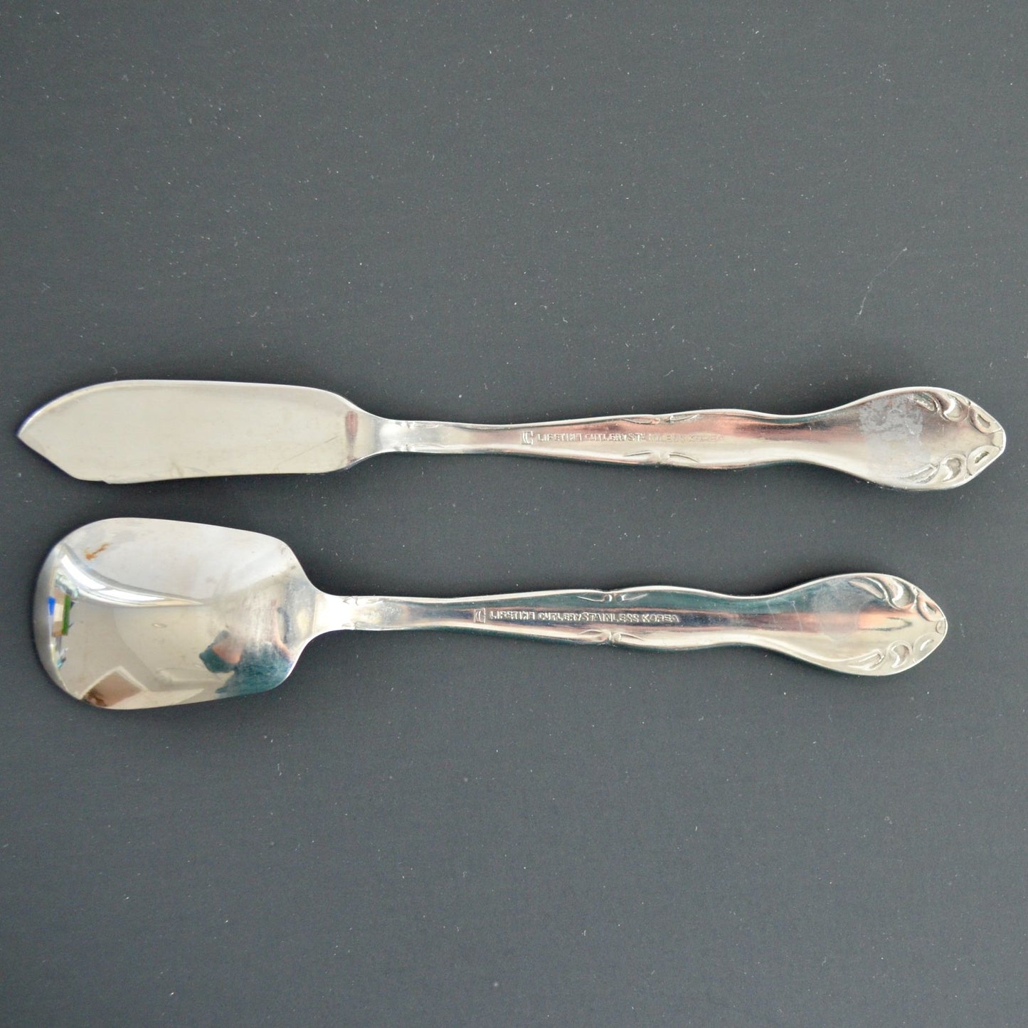 Lifetime Cutlery Stainless Steel Korea Sugar Spoon Butter Knife Vintage Set