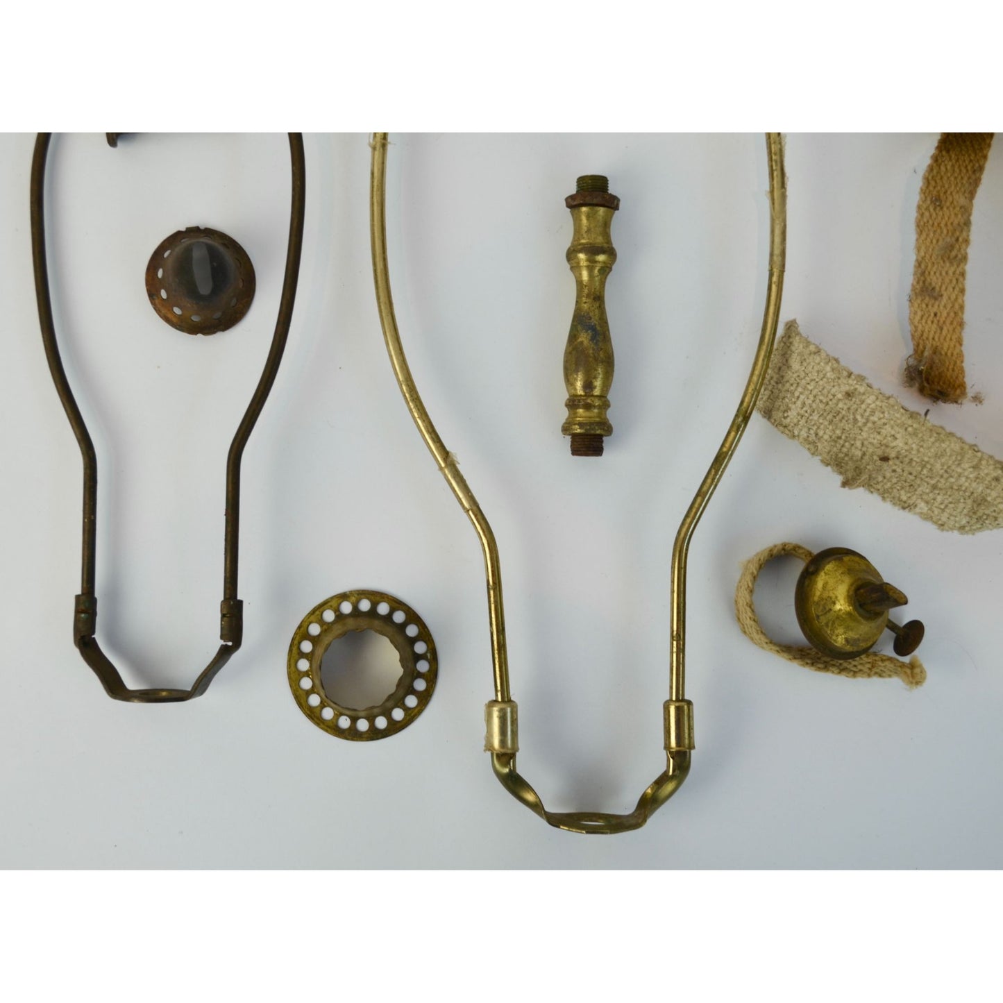 Lot Vintage Oil Lamp Parts Burners Wicks Harps Miscellaneous FOR PARTS OR REPAIR