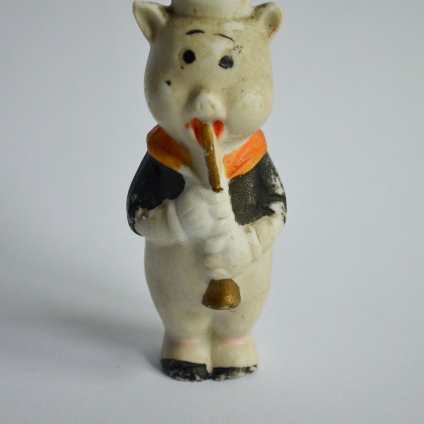 Vintage 1930's Walt Disney Little Pig Bisque Figurine Three Little Pigs Japan