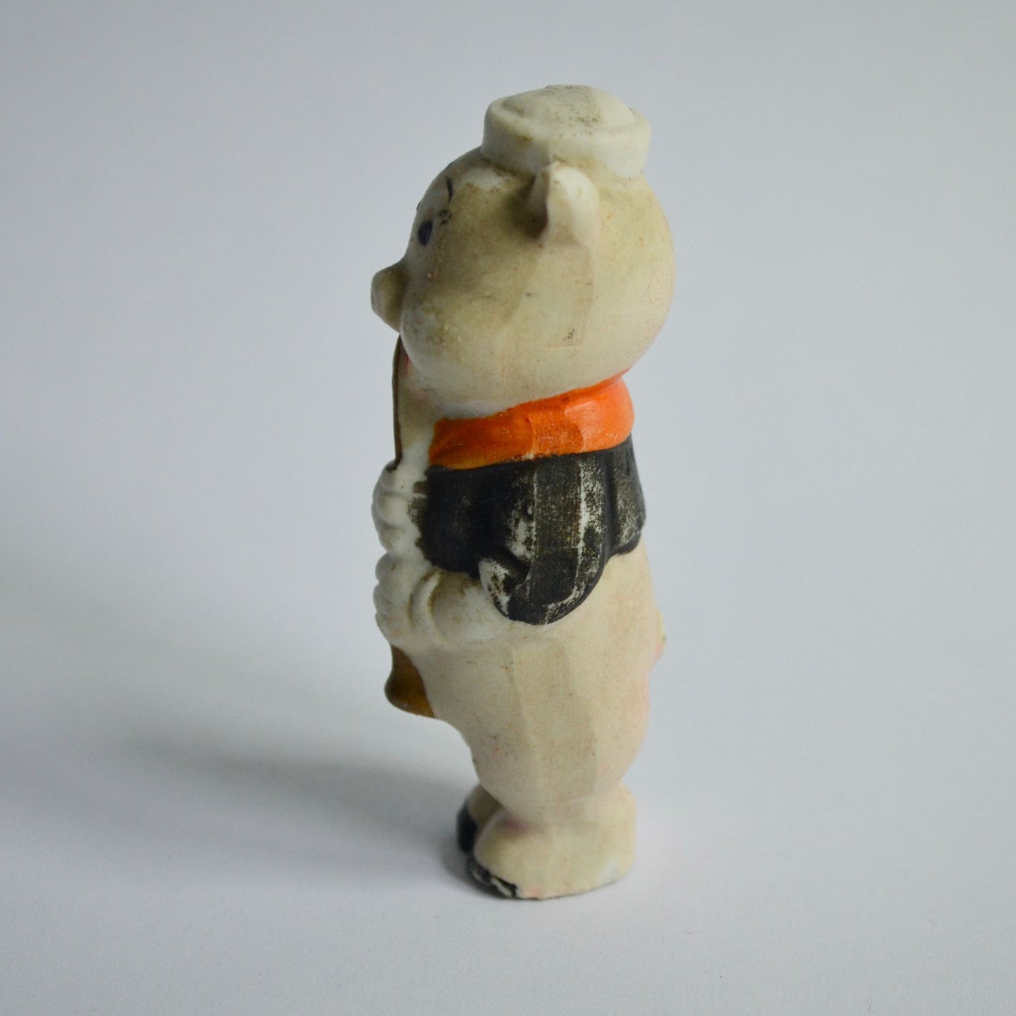 Vintage 1930's Walt Disney Little Pig Bisque Figurine Three Little Pigs Japan