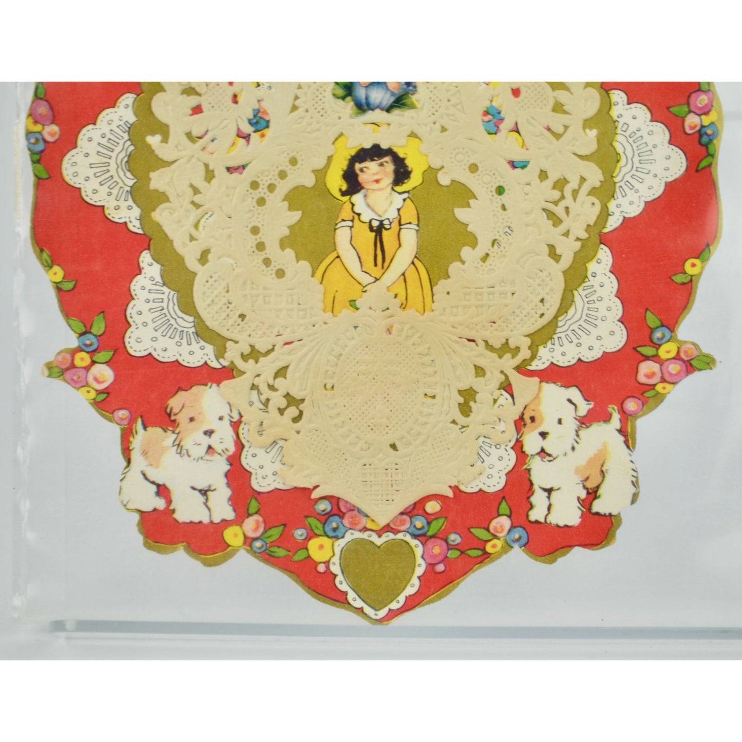 Vintage Heart Lace Valentine's Day Card Large