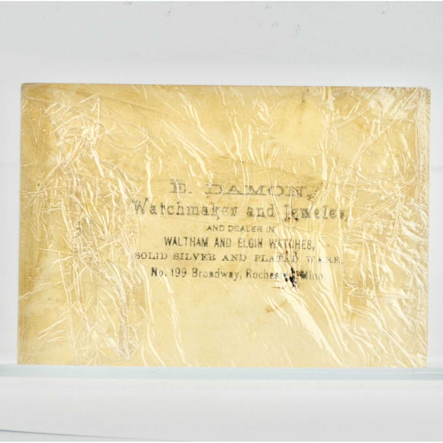 Waltham Elgin Watches E Damon Rochester MN Trade Card