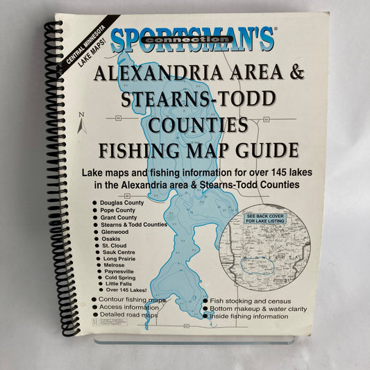 Sportsman's Connection Alexandria Area & Stearns-Todd Fishing Map Guide Book MN