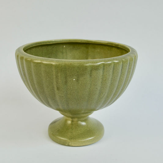 Haeger Pottery Green Speckled Footed Pedestal Planter USA