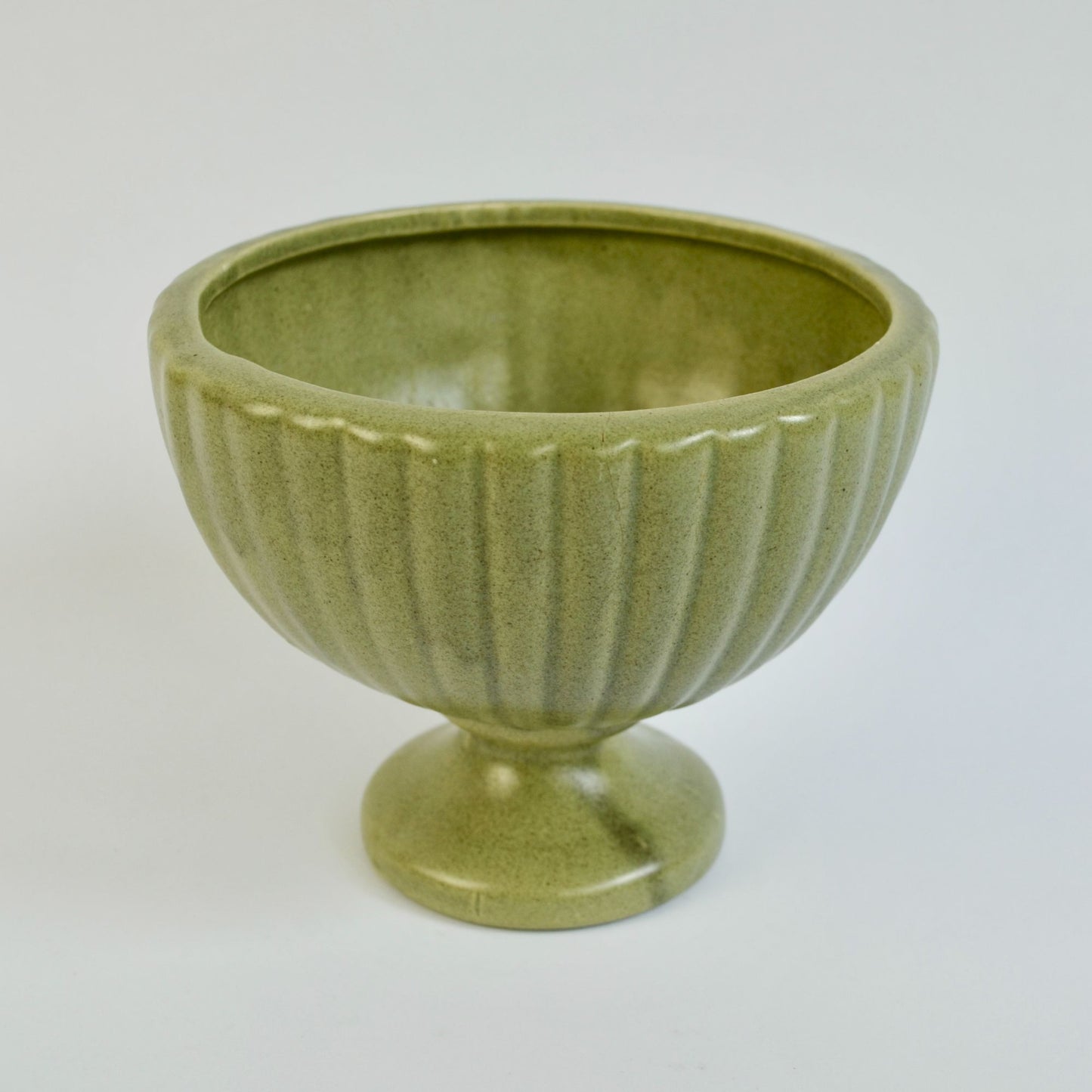 Haeger Pottery Green Speckled Footed Pedestal Planter USA