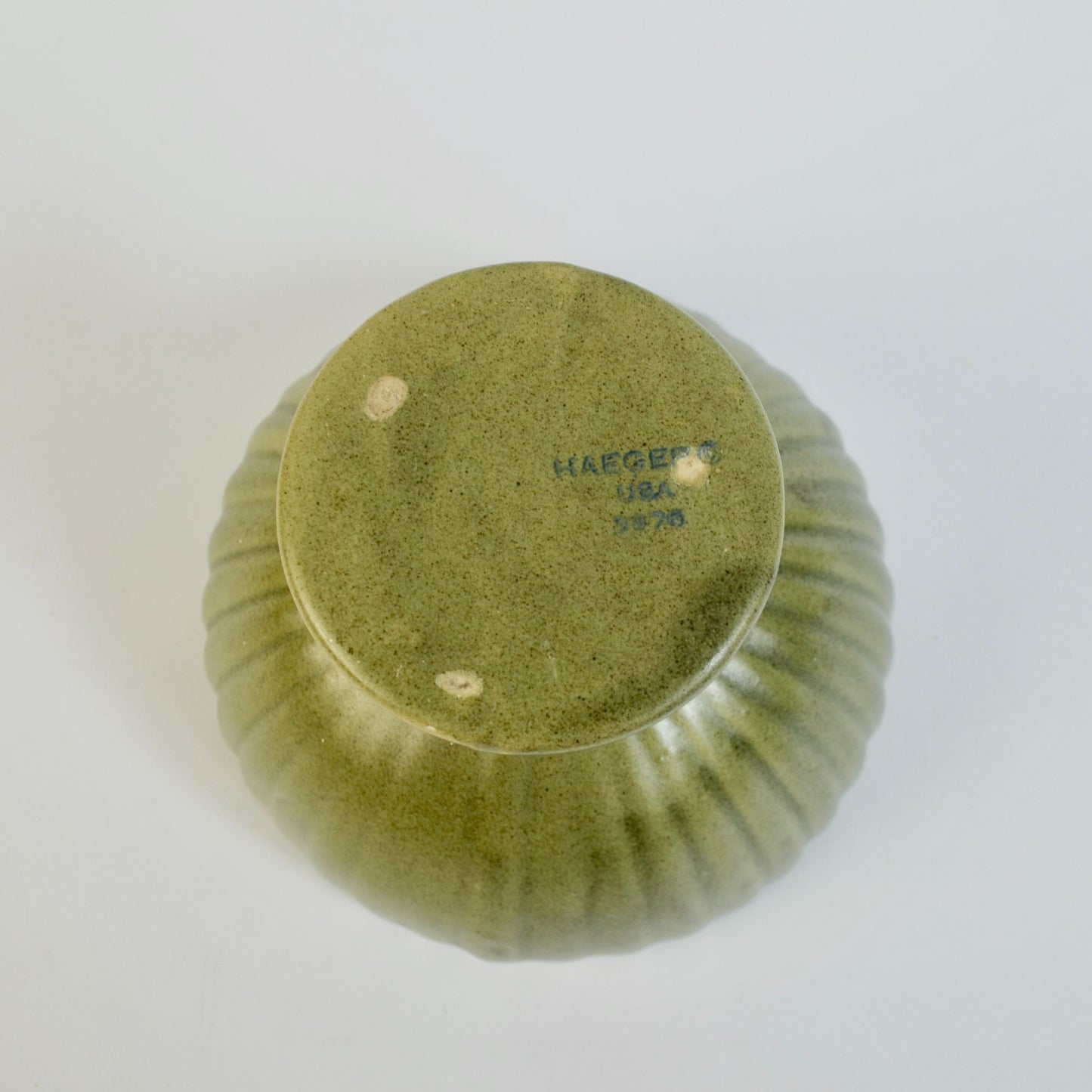 Haeger Pottery Green Speckled Footed Pedestal Planter USA