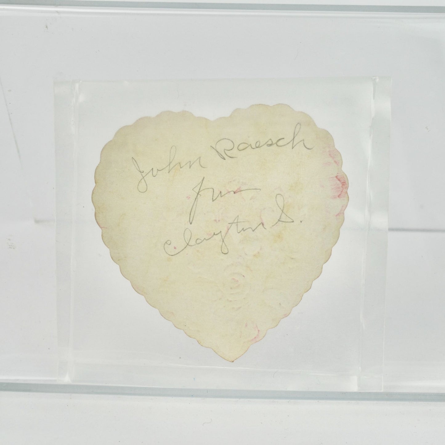 Vintage Valentine's Day Card Heart Greetings Floral