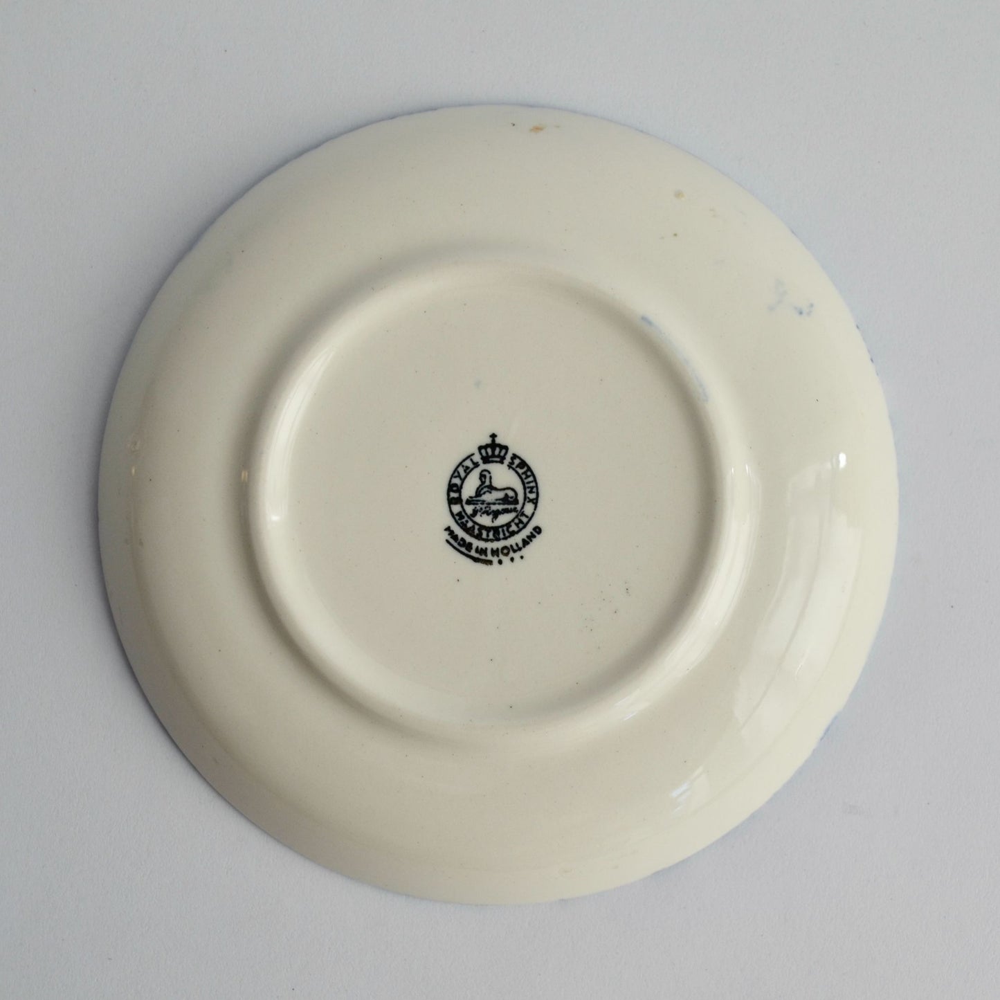 Royal Sphinx Le Cidre Blue Delft 4.25" Plate Drinker Vintage