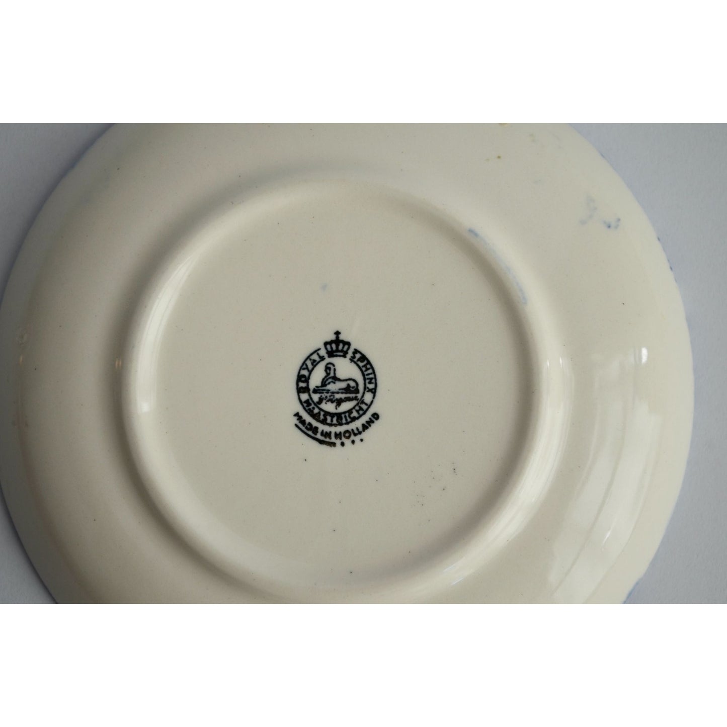 Royal Sphinx Le Cidre Blue Delft 4.25" Plate Drinker Vintage