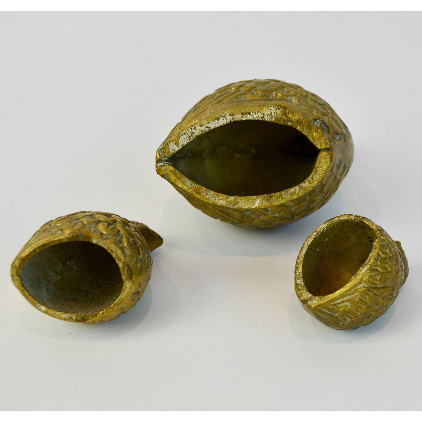 Vintage Brass Quail Set of 3 MCM