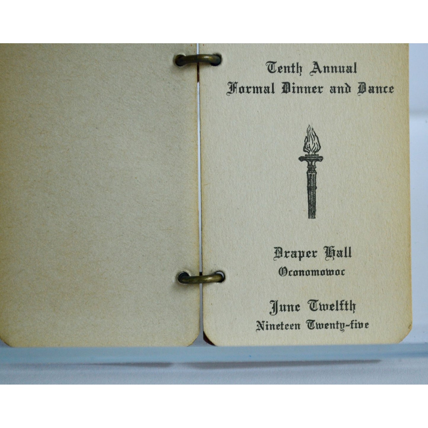 Antique 1925 Gamma Phi Delta Dance Card 10th Annual Draper Hall Oconomowoc Wisconsin