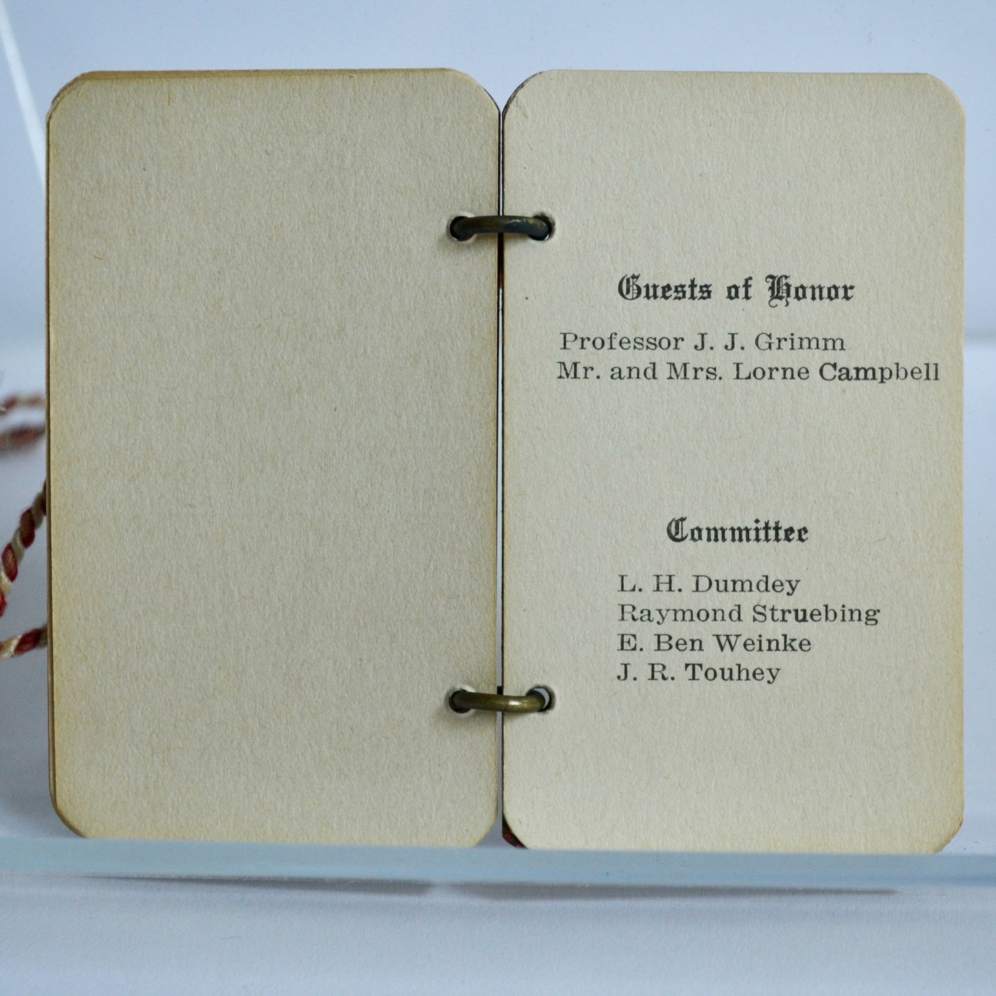 Antique 1925 Gamma Phi Delta Dance Card 10th Annual Draper Hall Oconomowoc Wisconsin