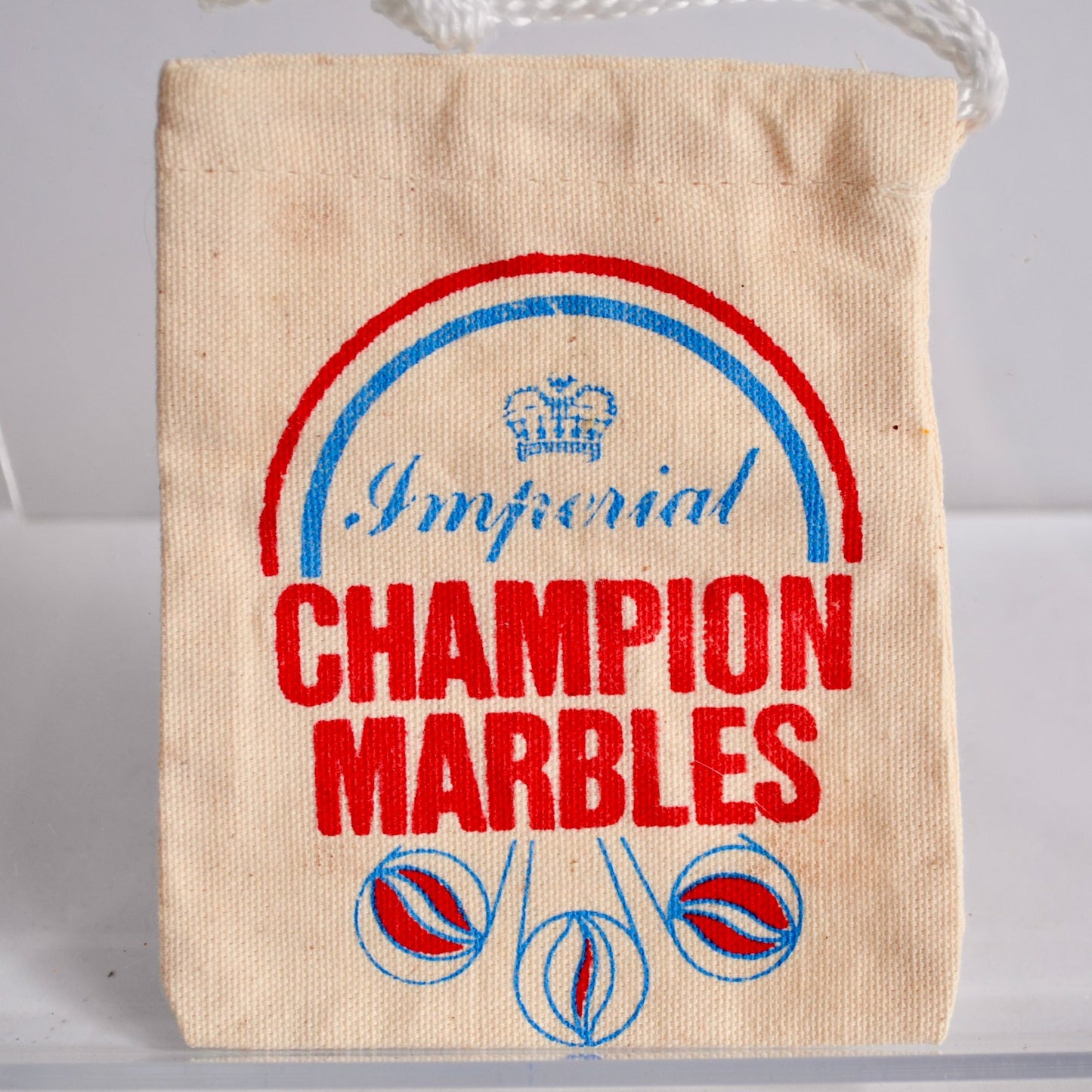 EMPTY Imperial Champion Marbles Cloth Drawstring Bag