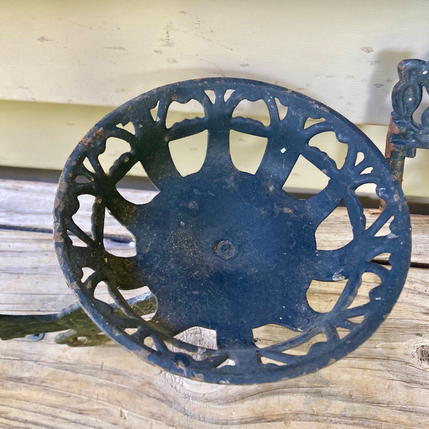 Lot 2 Black Cast Iron Oil Lamp Wall Sconce Swing Arm Vintage Antique
