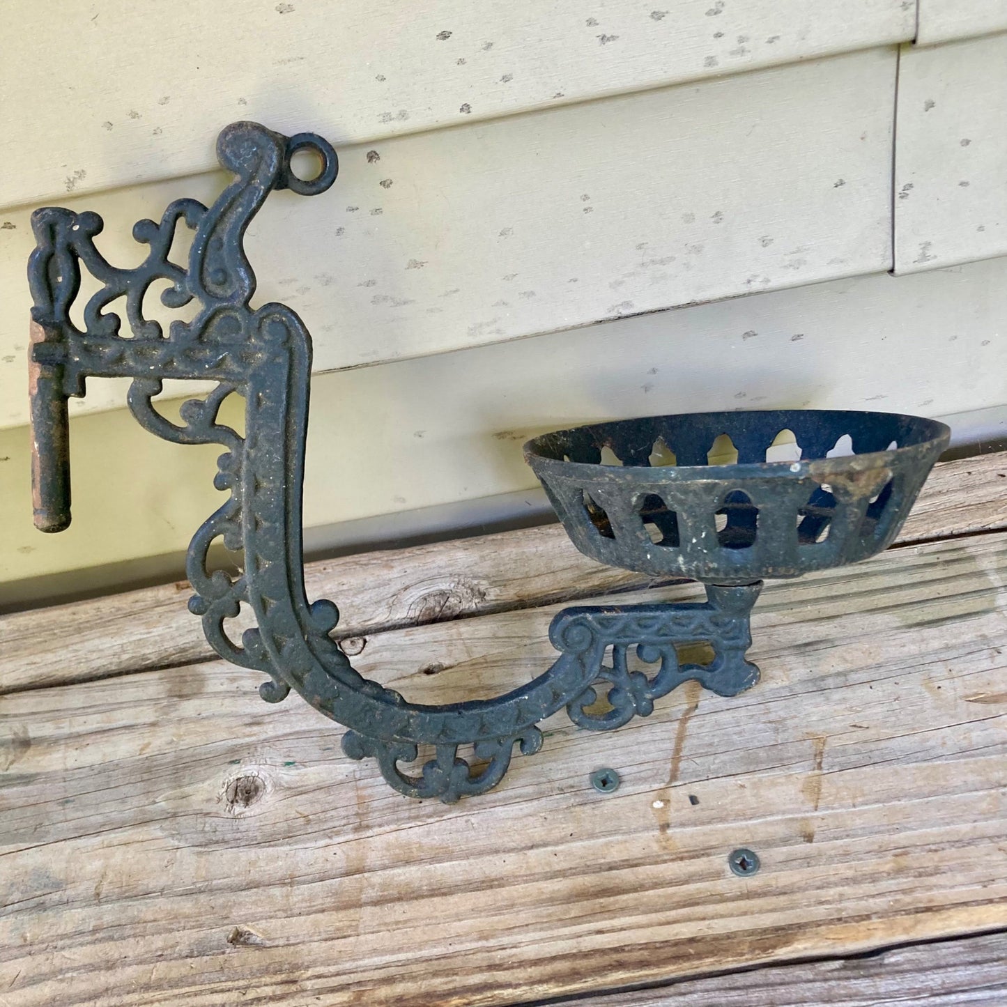 Lot 2 Black Cast Iron Oil Lamp Wall Sconce Swing Arm Vintage Antique