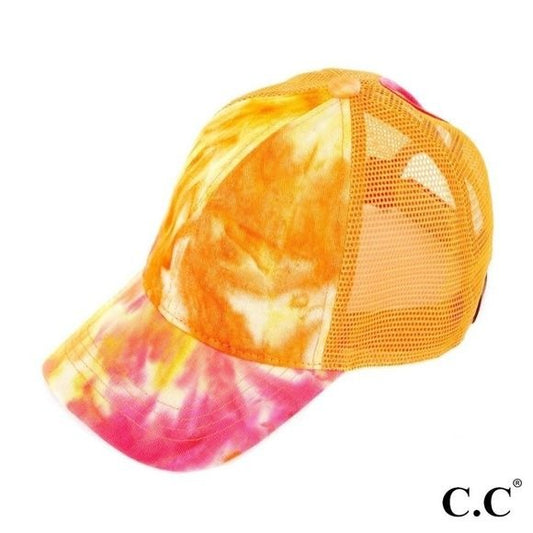 NEW C.C. Tie-Dye Trucker Cap with Mesh Back Hat