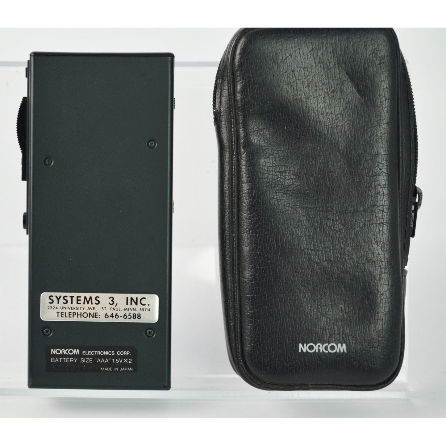Norcom 2500 Dictaphone Cassette Recorder with Case WORKING