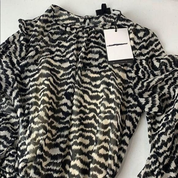 Who What Wear NEW Ruffle Long Sleeve Dress Small