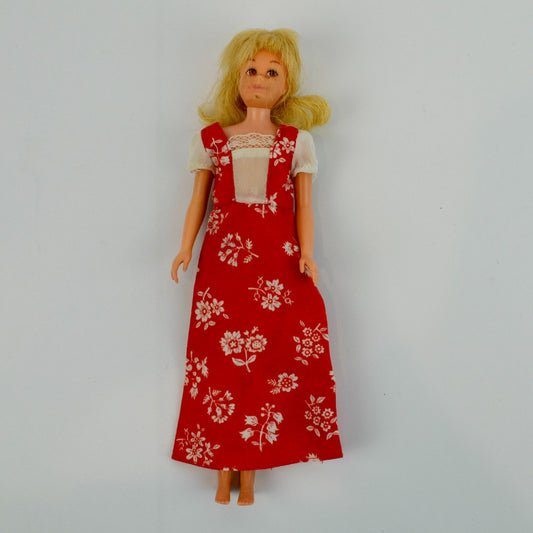 Mattel 1963 Scooter Doll Skipper's Best Friend Blonde Freckles Red Dress