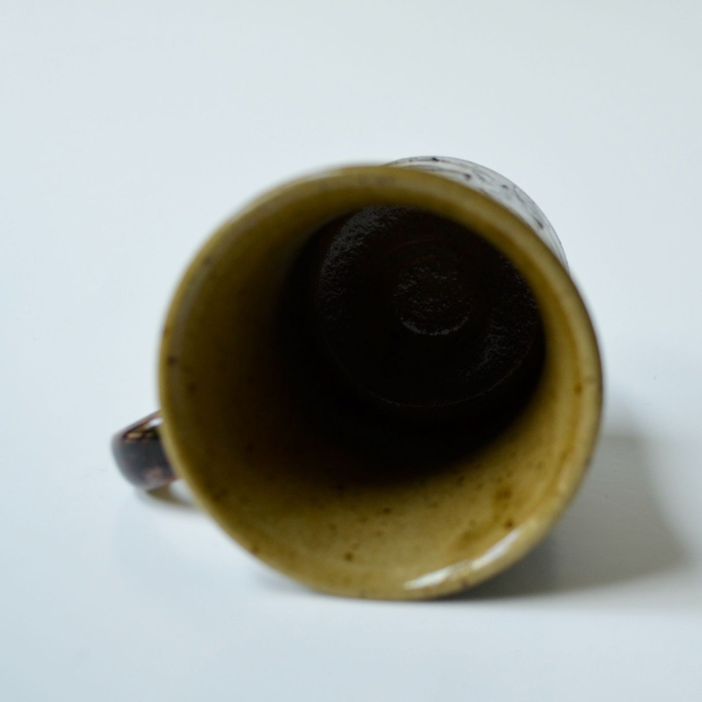 Vintage Brown Textured Pottery Ceramic Coffee Mug