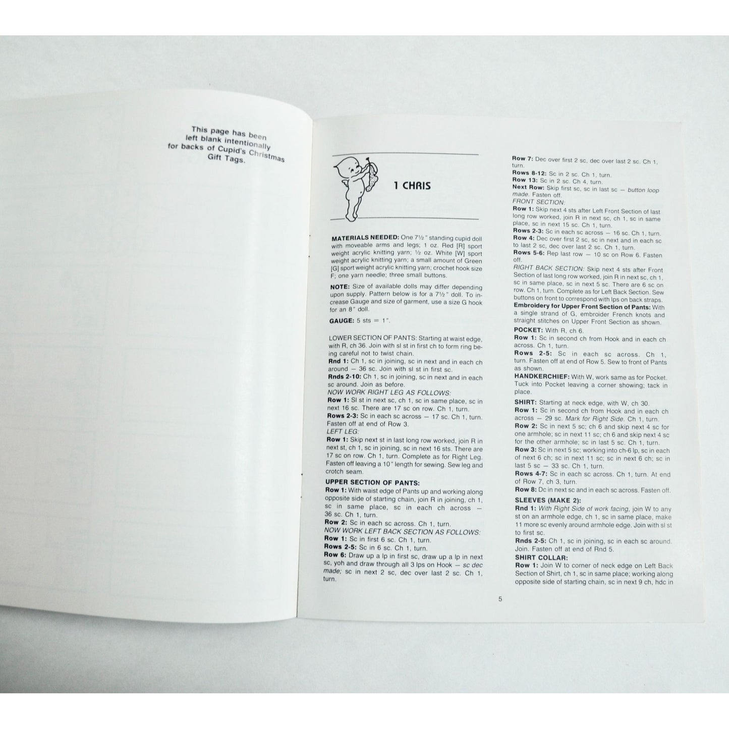 Cupid's Christmas Distlefink Designs Holiday Patterns Vintage