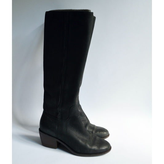 Lucky Brand Iscah Black Heeled Boots Women's Size 6.5 M