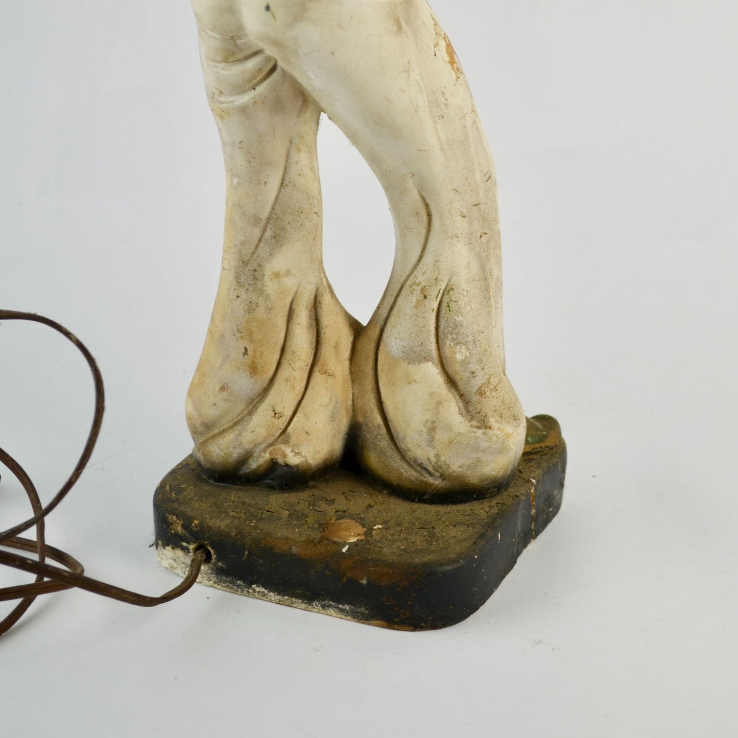 Vintage | Blackamoore Nubian Genie Turban Chalkware Lamp