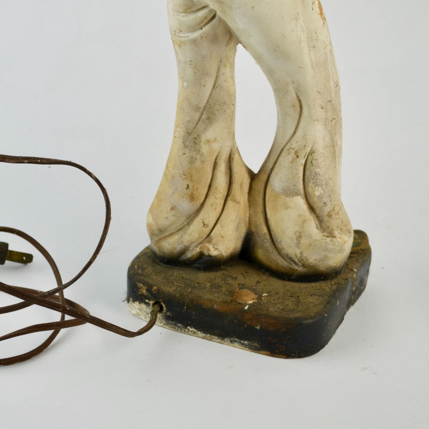 Vintage | Blackamoore Nubian Genie Turban Chalkware Lamp