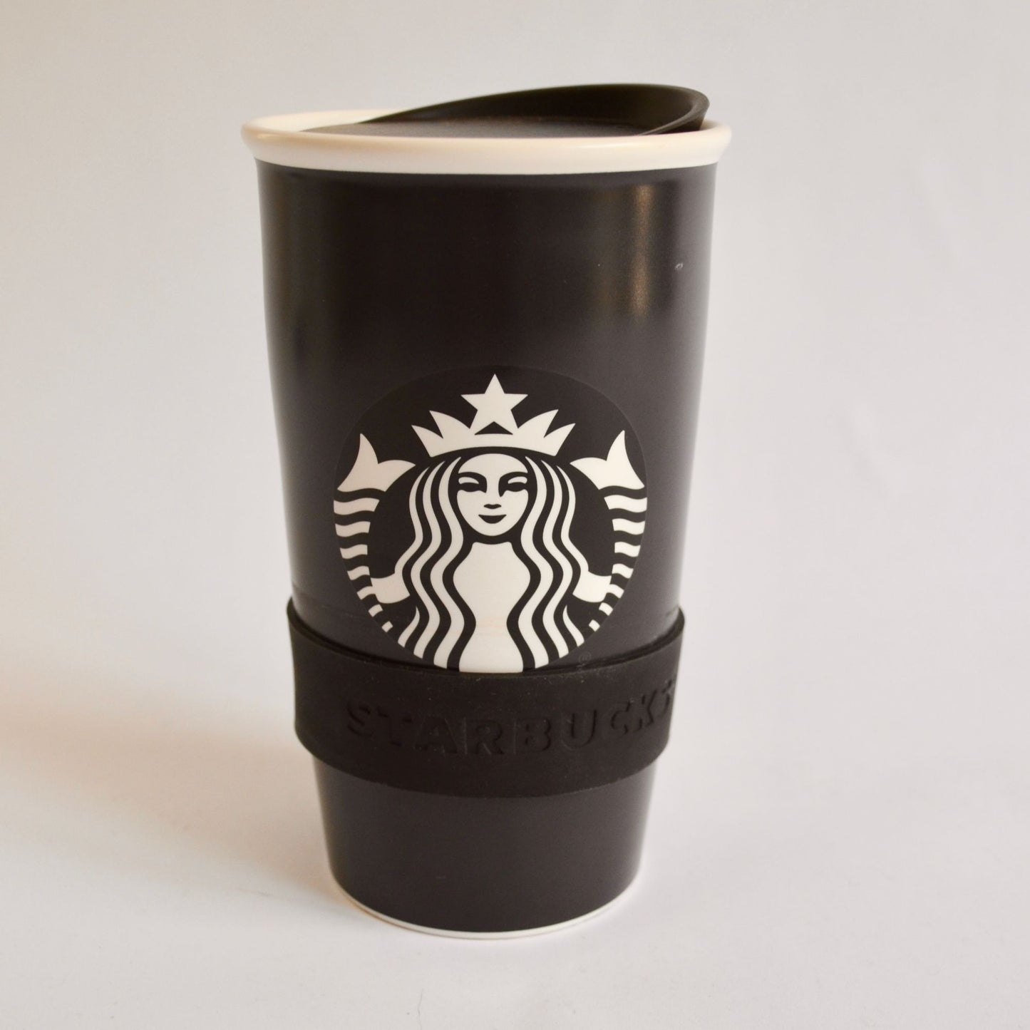 Starbucks 2016 Writable Black Ceramic Travel Mug Coffee Create Your Own