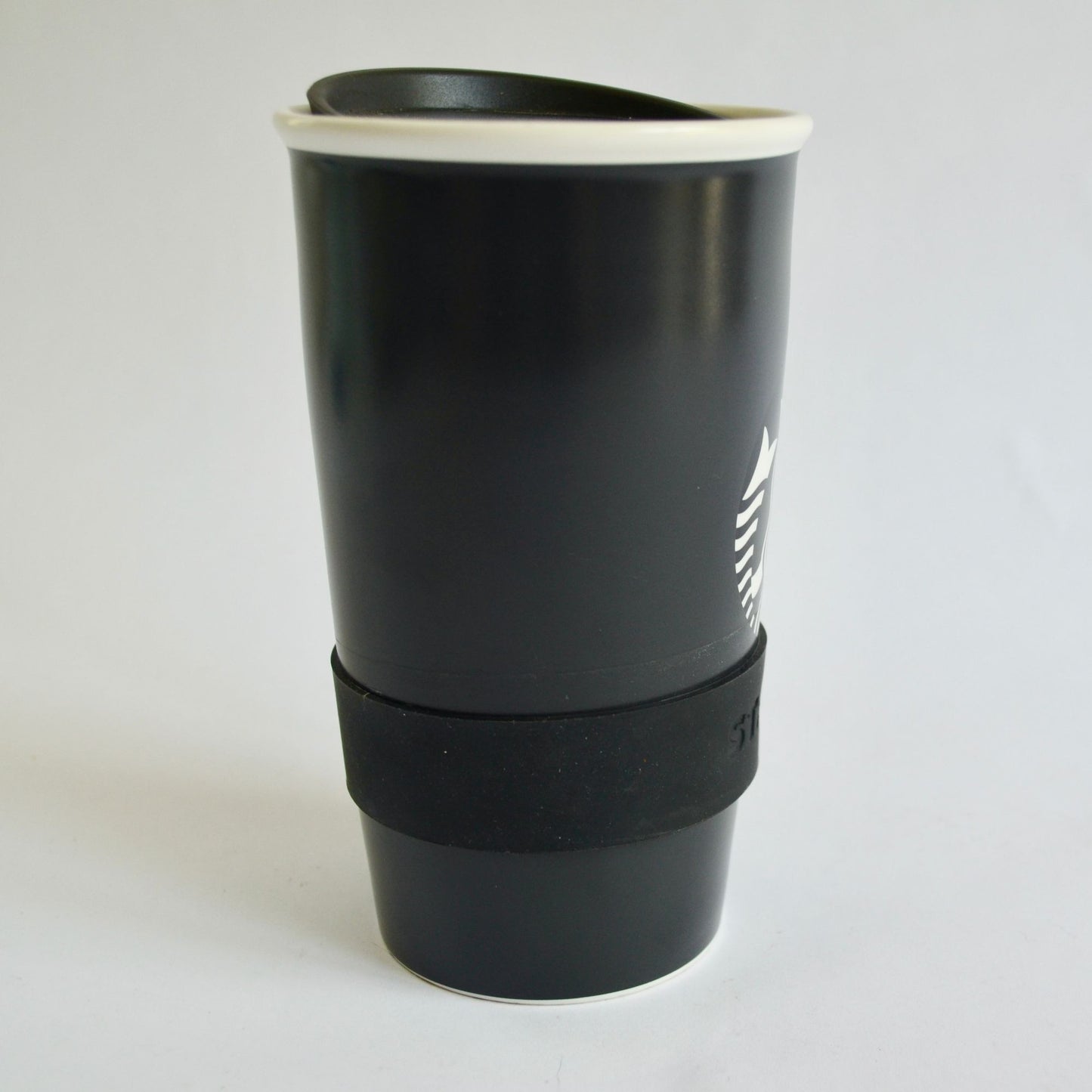 Starbucks 2016 Writable Black Ceramic Travel Mug Coffee Create Your Own
