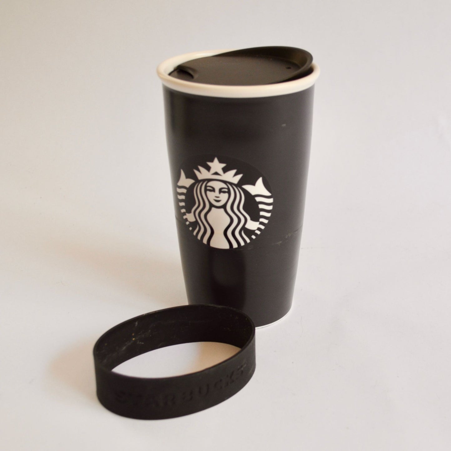 Starbucks 2016 Writable Black Ceramic Travel Mug Coffee Create Your Own