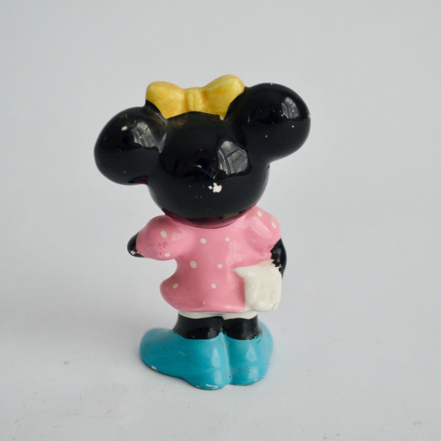 Vintage Disney Japan Minnie Mouse Figurine Ceramic Pink Shirt