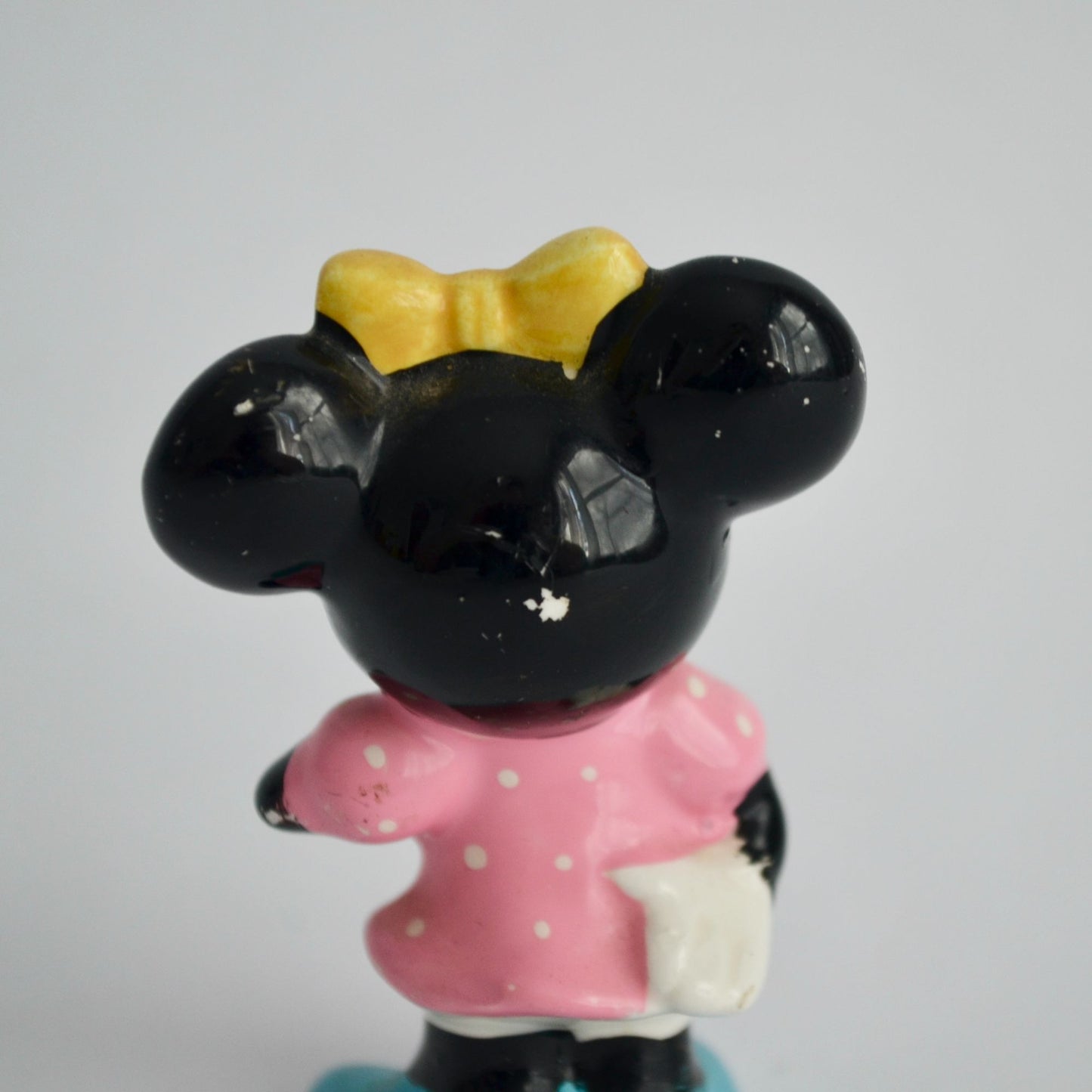 Vintage Disney Japan Minnie Mouse Figurine Ceramic Pink Shirt