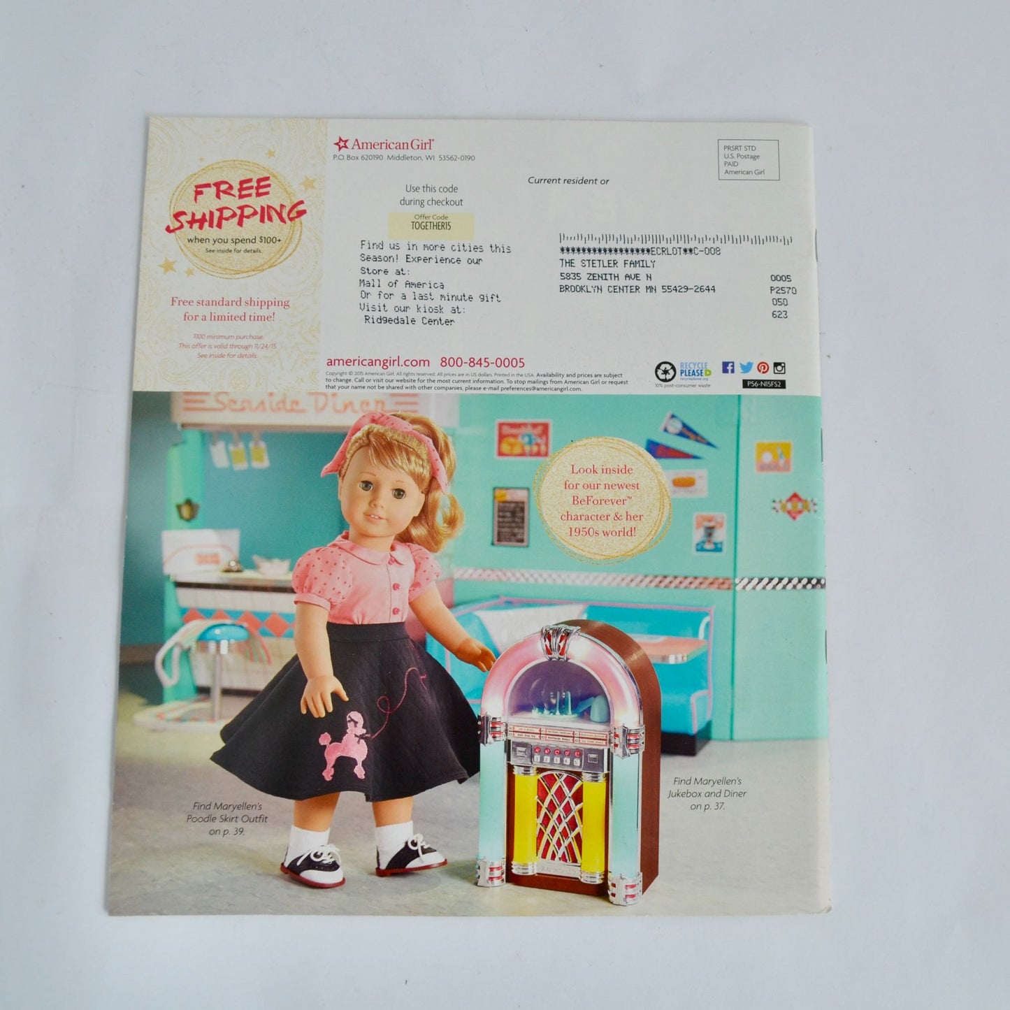 American Girl Catalog November 2015