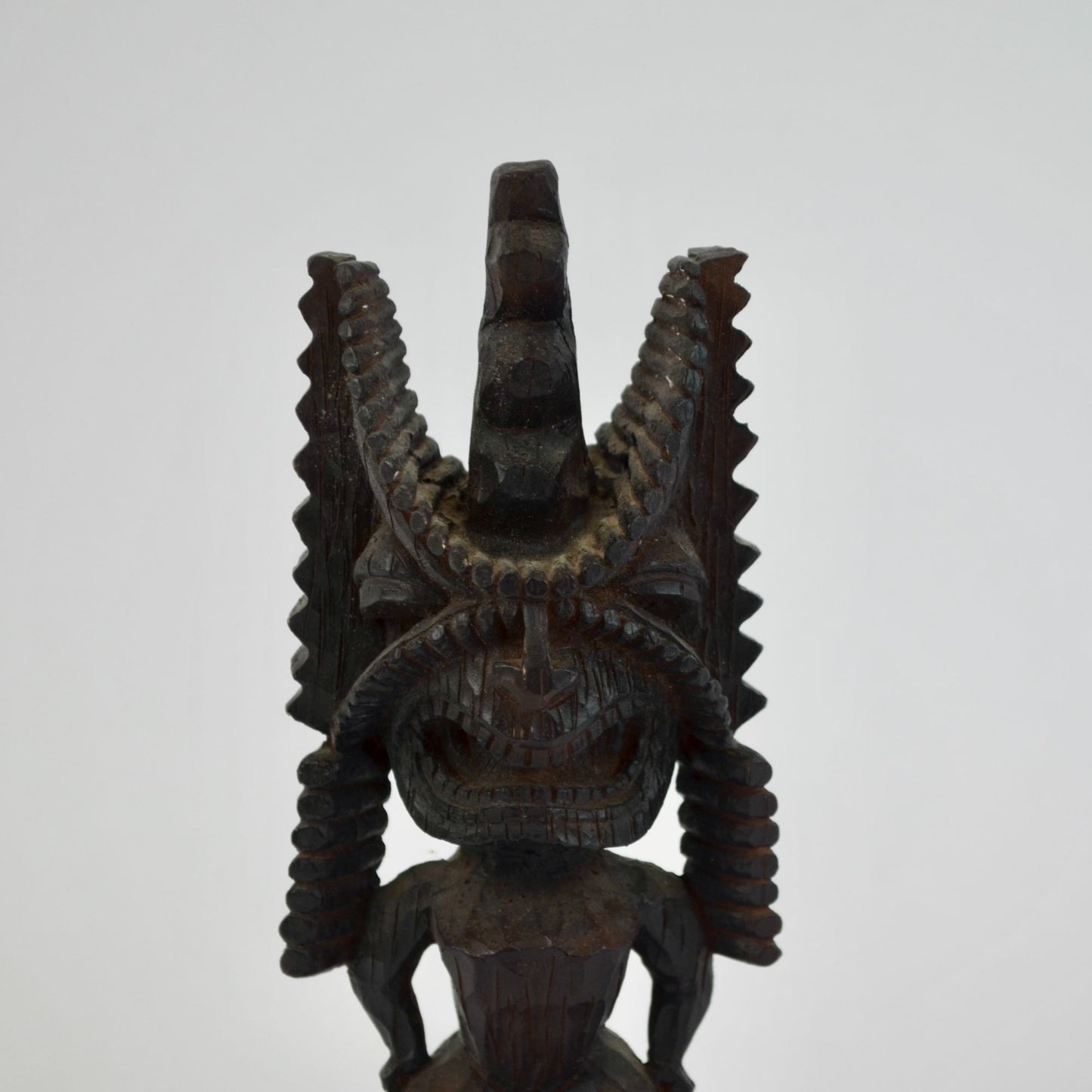 Vintage Hawaii KCCO LTD Tiki Figurine Wooden Carved 6.5"