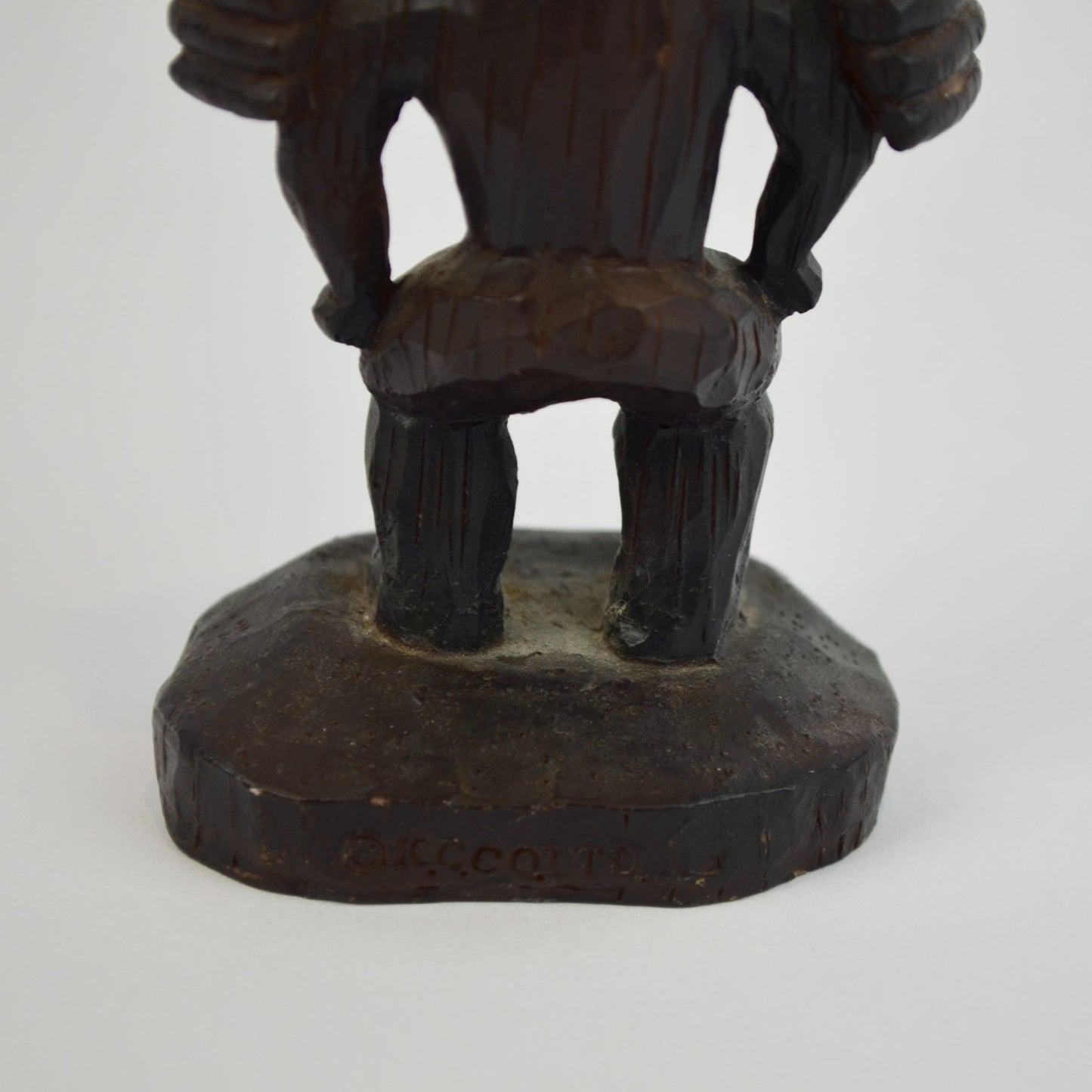 Vintage Hawaii KCCO LTD Tiki Figurine Wooden Carved 6.5"