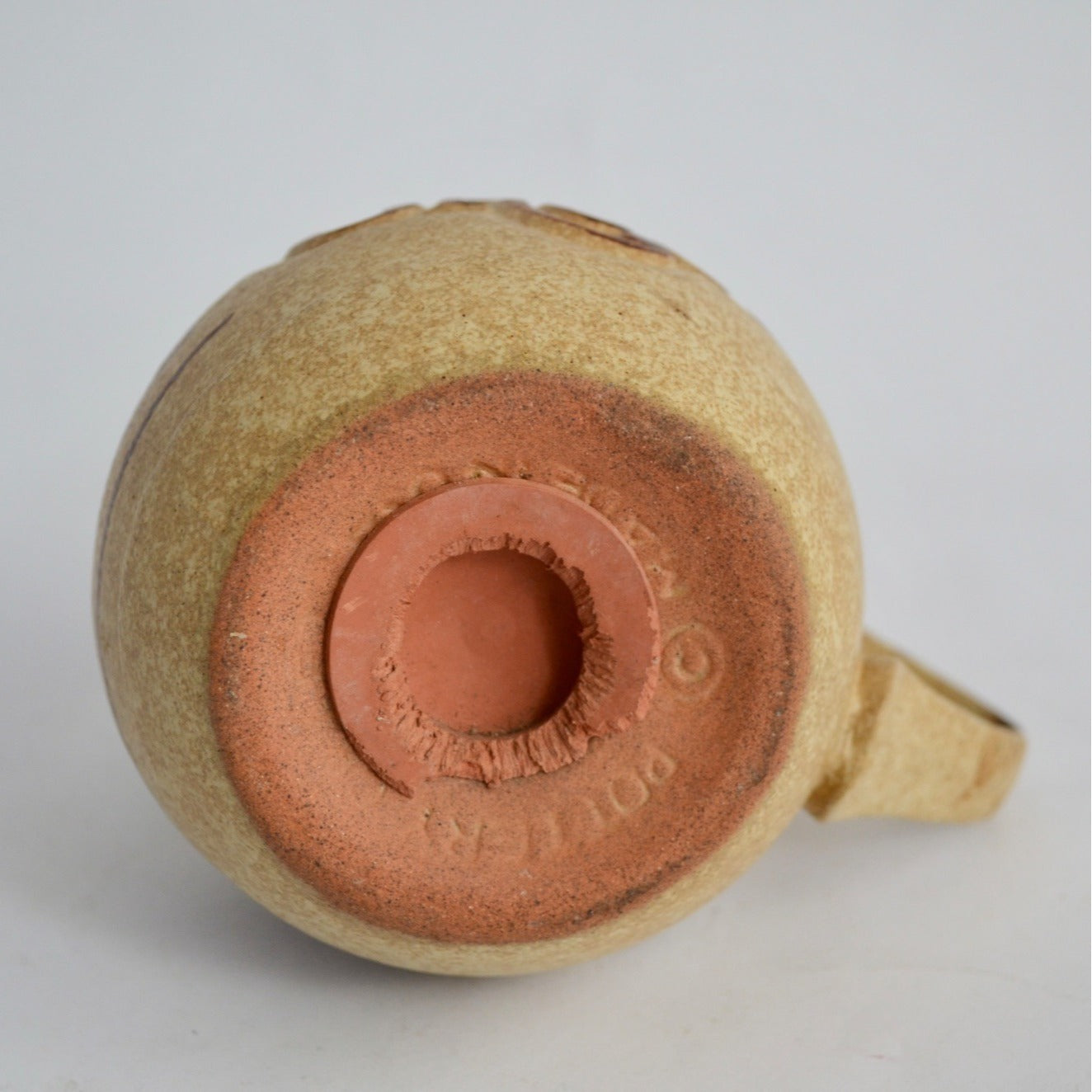 Potter Craft Cheese Shaker Dispenser Vintage Speckled Ceramic