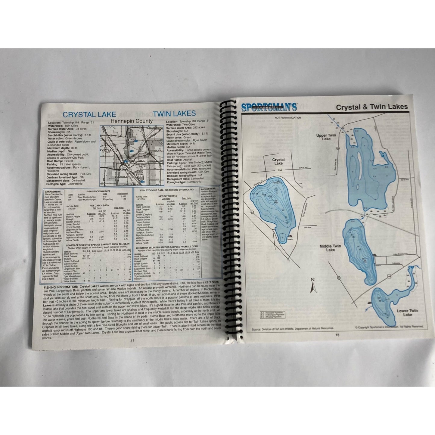 Minnesota West Metro Area Fishing Map Guide Sportsmans Connection 2001 Lake Maps