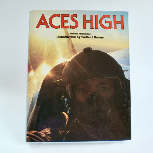 Vintage Aces High Hardcover Book Military Aviation by Bernard Fitzsimons 1988