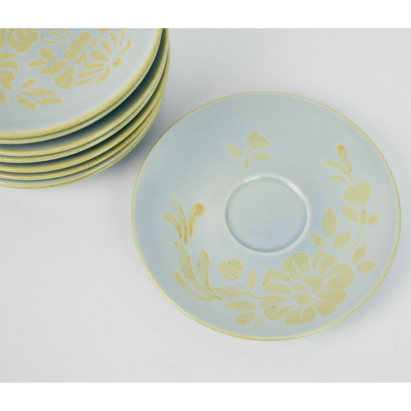 Red Wing Brocade Lot 1 Saucer 8 Dessert Plates Vintage